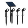 Kit de 4 Projetores Solares LED com Spike Roxi 3000K
