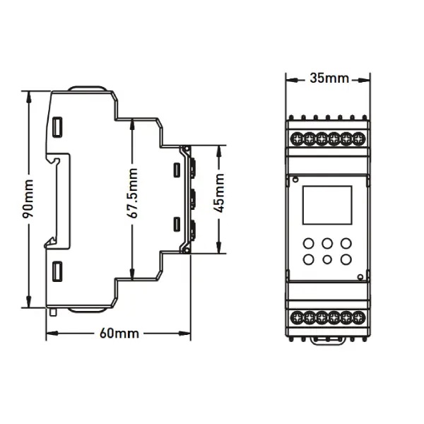 Programador digital semanal 230V auto-on-off