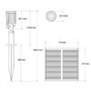 Kit de 4 Projetores Solares LED com Spike Roxi 3000K - Image 2